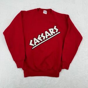 VTG 80s 90s Caesars Palace Hotel Casino Sweatshirt Red DS Sz Lg See Pics